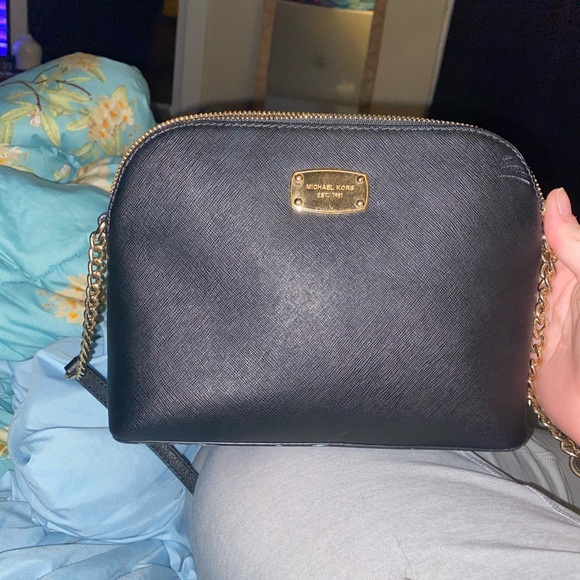 Michael Kors Handbags - MK Crossgrain Leather Dome Crossbody Bag